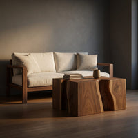 Modern Block Coffee Table For Zen Lounge, view 5
