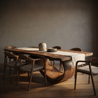 Contemporary Natural Edge Dining Table For Home Gathering, view 5