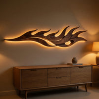 The Feather That Never Falls, a Walnut Wall Relief, view 5 — view 5