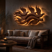 Wall Art Mid Century Statement Wall Panel For Great Room Interior, view 5