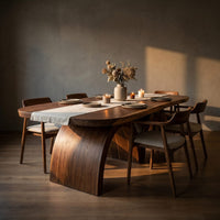 Scandinavian Live Edge Dining Table For Open Dining Area, view 5
