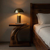Solid Wood Nightstand Sculptural Bedroom Home, view 5
