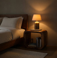 Solid Wood Nightstand Scandinavian Bedroom, view 5