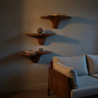 Solid Wood Mushroom Shelf Handcrafted Solid Bedroom, II, view 5