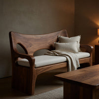 Solid Wood Sofa With Sculptural Frame Home, view 5