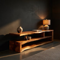 Two Slabs, One Log, One Live Edge Media Console, view 5