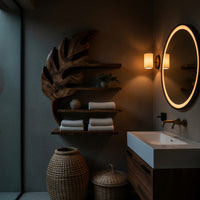 Solid Wood Corner Wall Bathroom Shelf Leaf, view 5