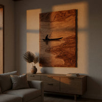 Palm Meridian Sunburst Carved Wall Relief Panel, view 5 — view 5