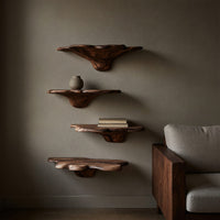 Solid Wood Mushroom Shelf Mid Century Halloween Living Room, view 5