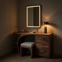 Solid Wood Dressing Table Elegant Makeup Vanity Personal Beauty Area Space, view 5