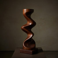Solid Wood Sculpture Wall Art Rustic Solid Abstract Patio, view 5