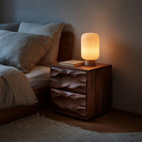 Solid Wood Nightstand With Sculpted Drawer Fronts Bedroom, view 5