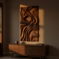 One Walnut Slab Read Like a Contour Map, Wall Art Panel, view 5 — view 5