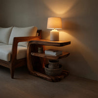 Modern Handcrafted Solid Wood Side Table For Furniture Decor, view 5