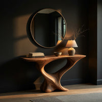 Twistform Console Table, Shaped from One Solid Block, view 5