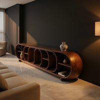 Loopform Media Console with Nested Open Shelving, view 5