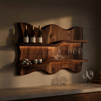 Solid Wood Wine Rack Bottle Storage Dining Space, view 5