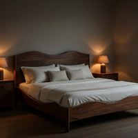 Solid Wood Bed Frame Luxury Set Headboard Bedroom, view 5