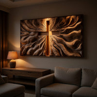 Cross and Sunburst Wall Art for the Family Living Room, view 5 — view 5