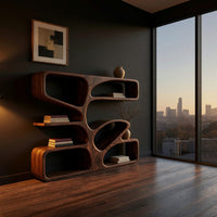 Antler-Branch Bookcase with Open Curved Chambers, view 5