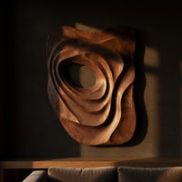 Nested Spiral Walnut Wall Relief with Open Center, view 5 — view 5