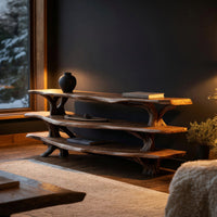 Three-Tier TV Console for an Open Living Room Wall, view 5
