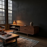 Capsuline TV Console in Hand-Finished Solid Walnut, view 5