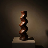 Solid Wood Sculpture Wall Art Mid Century Abstract Home, view 5