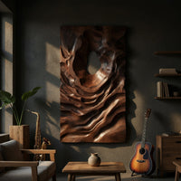 Old Root Burl Walnut Wall Panel with an Open Knot, view 5 — view 5