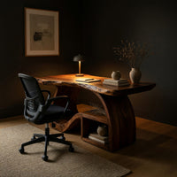 Wavecrest Desk, Hand-Shaped from Solid Hardwood, view 5