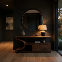 Ribbonfold Console Table, Hand-Shaped from Solid Walnut, view 5
