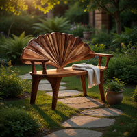 Solid Wood Outdoor Garden Bench Rustic Solid Entryway Hallway, II, view 5