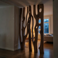Solid Wood Room Divider Sculptural Piece Entryway Living Open Space, view 5