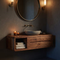Solid Wood Bathroom Vanity Space, view 5