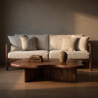 Organic Coffee Table With Cloud Shaped Tabletop For Home Decor, view 5