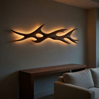 Rustic Wooden Wall Mounted Light With Branch Form For Bedroom, view 5