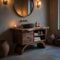 Solid Wood Bathroom Vanity Double Sink Master, view 5
