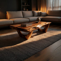 Same Timber Top to Floor, Arch-Base Coffee Table, view 5