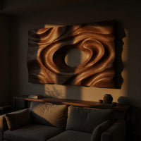 Dune Ripple Wall Relief, Cut and Carved by Hand, view 5 — view 5