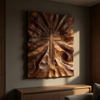 Carved Cross Wall Art for a Quiet Prayer Corner, view 5 — view 5