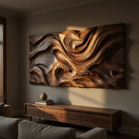 Book-Matched Boards, Carved Into a Rolling Sea Wall Panel, view 5 — view 5