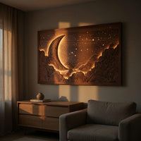 Backlit Moon and Cloud Wall Art, Framed and Made to Order, view 5 — view 5