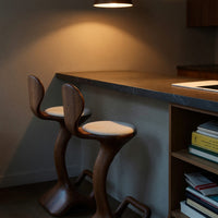 Solid Wood Bar Stool Sculptural Organic Kitchen Interiors, view 5