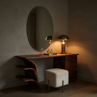 Solid Wood Dressing Table Vanity Desk Studio Apartment Makeup Area Space, view 5