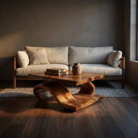 Organic Wood Coffee Table For Modern Lounge, view 5