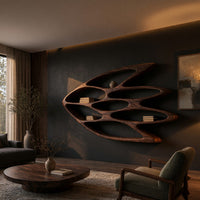 Leaf-Pod Bookshelf Carved with Nine Open Cells, view 5
