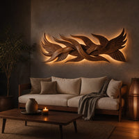 Wall Art Contemporary Organic Wall Decor For Stair Landing Space, view 5