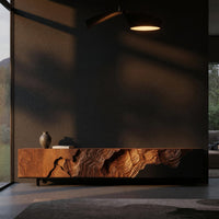 Ridge-Carved Front Media Console, Made to Order, view 5