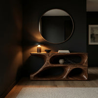 Sculpted Loop Console Table in Solid Hardwood, view 5