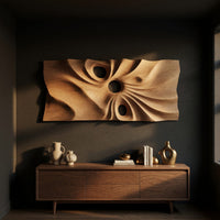 Pierced Drapery Wall Art for a Quiet Home Office Wall, view 5 — view 5